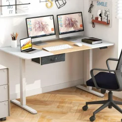 Tangkula 55” x 28” Height Adjustable Electric Standing Desk, Ergonomic Sit Stand Desk