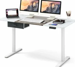 Tangkula 55” x 28” Height Adjustable Electric Standing Desk, Ergonomic Sit Stand Desk