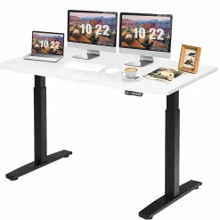 Tangkula 55 x 28 Inch Electric Standing Desk, Height Adjustable Sit to Stand Desk