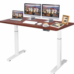Tangkula 55 x 28 Inch Electric Standing Desk, Height Adjustable Sit to Stand Desk