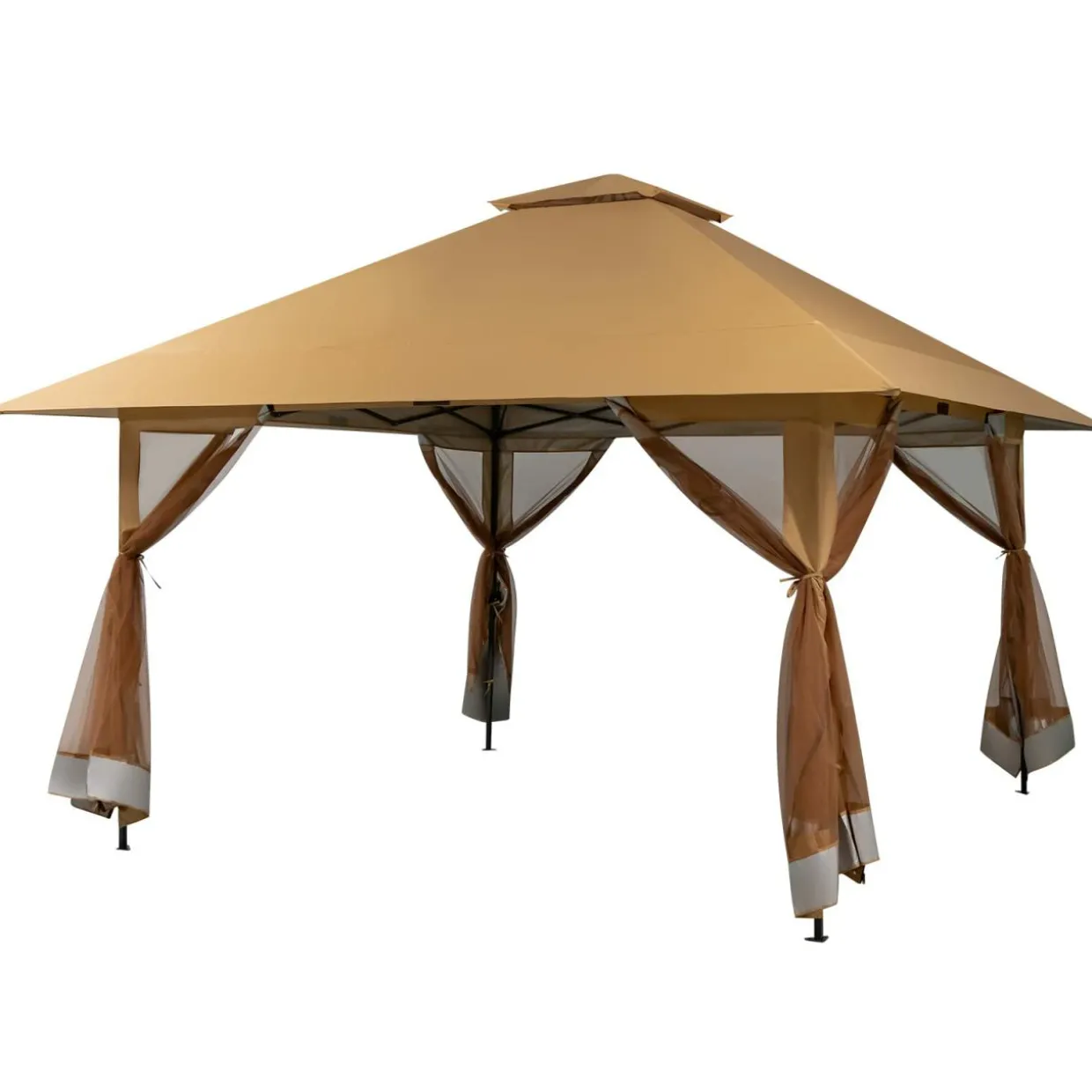 Tangkula 13' x 13' Pop-up Gazebo Canopy, Instant Setup Canopy Tent
