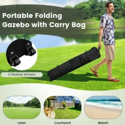 Tangkula 13' x 13' Pop-up Gazebo Canopy, Instant Setup Canopy Tent