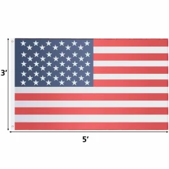 Tangkula 3 x5 ft American Flag, Patriotic US Flag Decorations with Double Stitching
