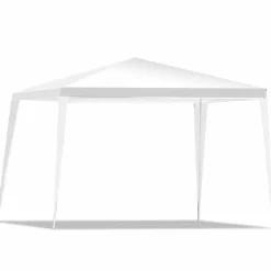 Tangkula 10 x 10Ft Outdoor Canopy Tent, Portable Wedding Party Tent, Outside Event Tents for Party, Patio Parties Tent for Backyard