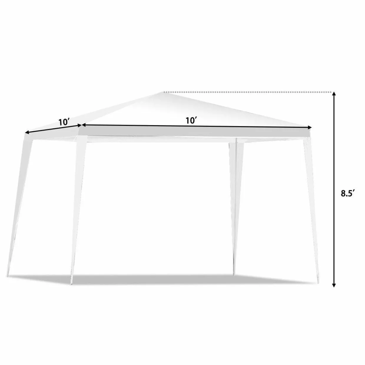 Tangkula 10 x 10Ft Outdoor Canopy Tent, Portable Wedding Party Tent, Outside Event Tents for Party, Patio Parties Tent for Backyard