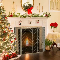 Tangkula 31 x 52.5In 3-Panel Fireplace Screen