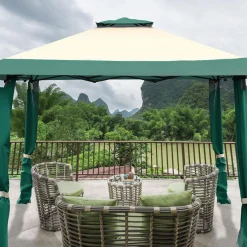 Tangkula 13 x13Ft Pop-Up Gazebo, Outdoor Canopy Shelter Tent w/ 2-Tier Roof