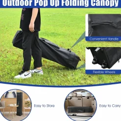 Tangkula 13 x13Ft Pop-Up Gazebo, Outdoor Canopy Shelter Tent w/ 2-Tier Roof