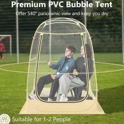 Tangkula All Weather Sports Tent for 1-2 People, Pop Up Instant Tent with Waterproof Tarp Floor