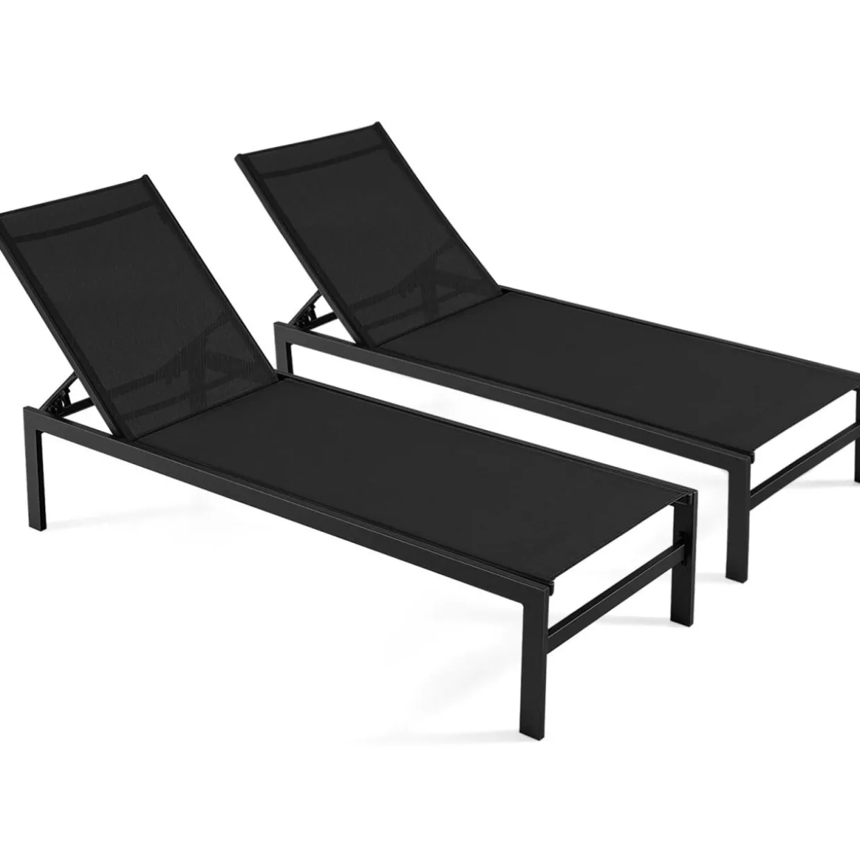 Tangkula Aluminum Patio Chaise Lounge, Outdoor Adjustable Lounge Chair with 6-Position Backrest