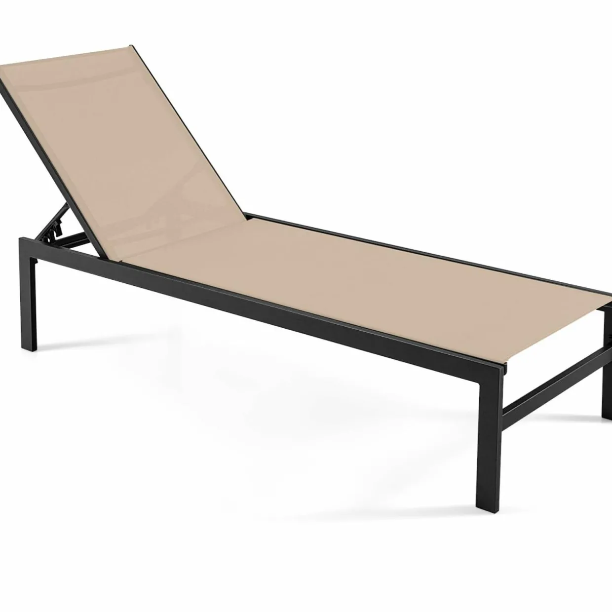 Tangkula Aluminum Patio Chaise Lounge, Outdoor Adjustable Lounge Chair with 6-Position Backrest