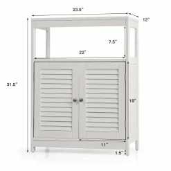 Tangkula Bathroom Floor Cabinet, Free Standing Storage Cabinet