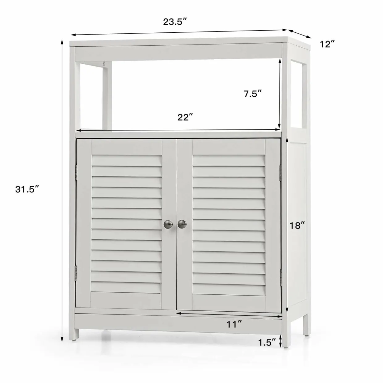 Tangkula Bathroom Floor Cabinet, Free Standing Storage Cabinet