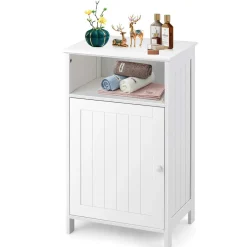 Tangkula Bathroom Floor Storage Cabinet
