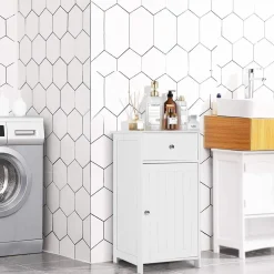 Tangkula Bathroom Floor Storage Cabinet