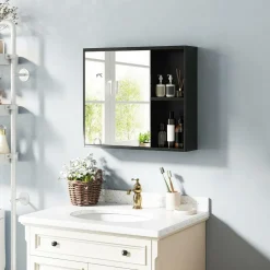 Tangkula Bathroom Medicine Cabinet with Single Mirror Door