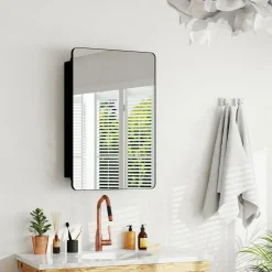 Tangkula Bathroom Medicine Cabinet with Mirror