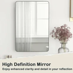 Tangkula Bathroom Medicine Cabinet with Mirror