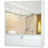 Tangkula Bathroom Mirror Cabinet, Wall Mounted Medicine Cabinet with Mirror Doors & Adjustable Shelf