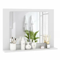 Tangkula Bathroom Mirror with Shelf, 23.5