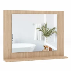 Tangkula Bathroom Mirror with Shelf, 23.5
