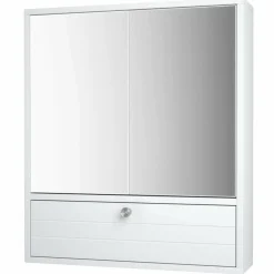 Tangkula Bathroom Mirror Cabinet, Wall Mounted Medicine Cabinet with Mirror Doors & Adjustable Shelf