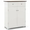 Tangkula Bathroom Storage Cabinet, Freestanding Floor Cabinet