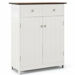 Tangkula Bathroom Storage Cabinet, Freestanding Floor Cabinet