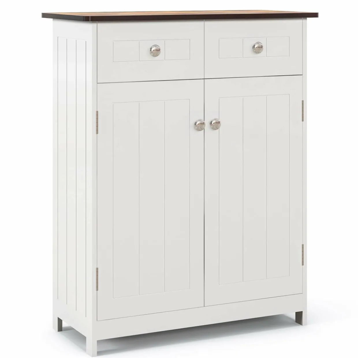 Tangkula Bathroom Storage Cabinet, Freestanding Floor Cabinet