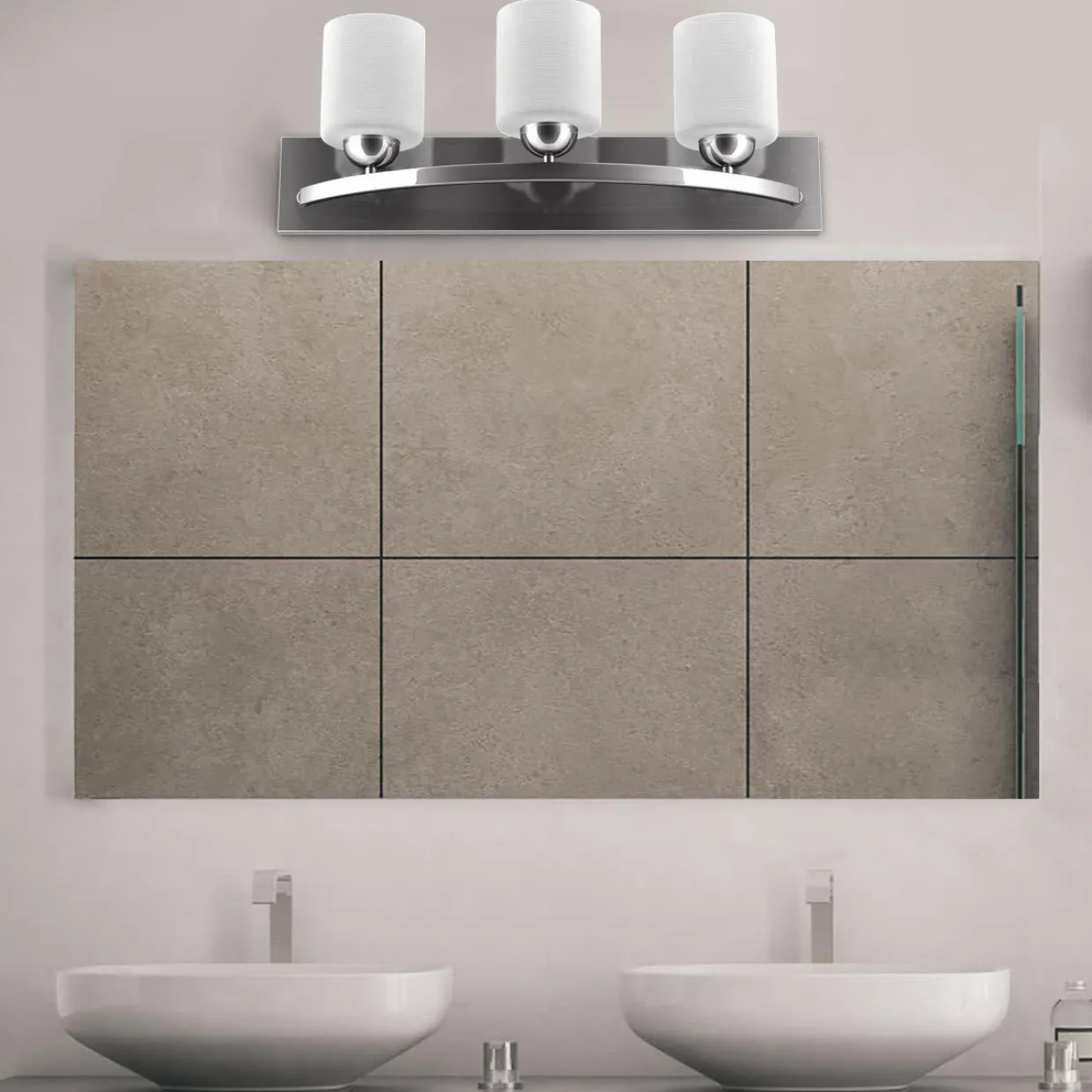 Tangkula Bathroom Vanity Lamp Brushed Nickel Wall Mounted Vanity Lighting Fixture