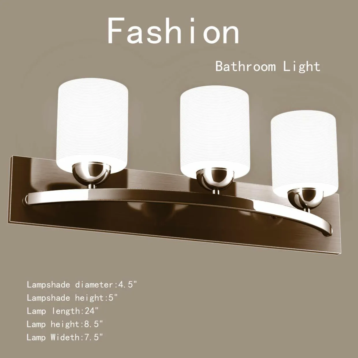 Tangkula Bathroom Vanity Lamp Brushed Nickel Wall Mounted Vanity Lighting Fixture