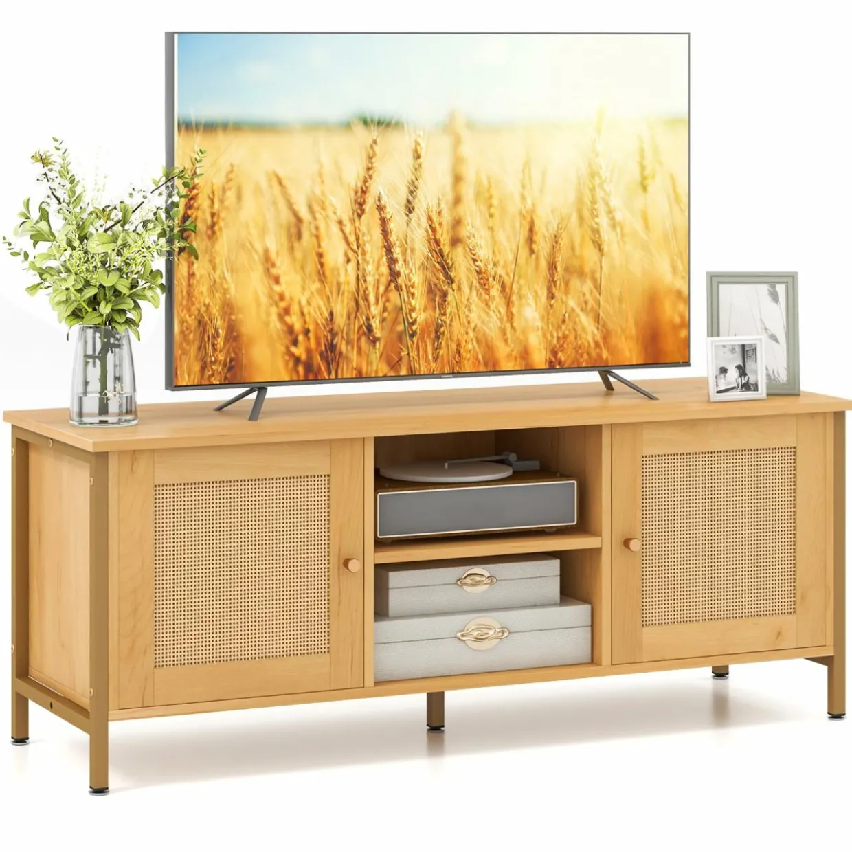 Tangkula Boho TV Stand up to 55”