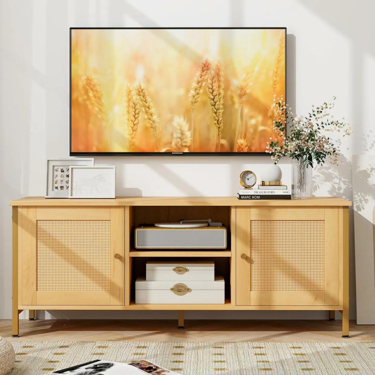 Tangkula Boho TV Stand up to 55”