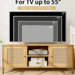 Tangkula Boho TV Stand up to 55”