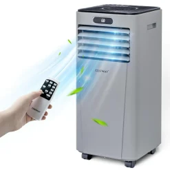 Tangkula 10000BTU Portable Air Conditioner, with Drying, Fan, Sleep Mode, 2 Speeds