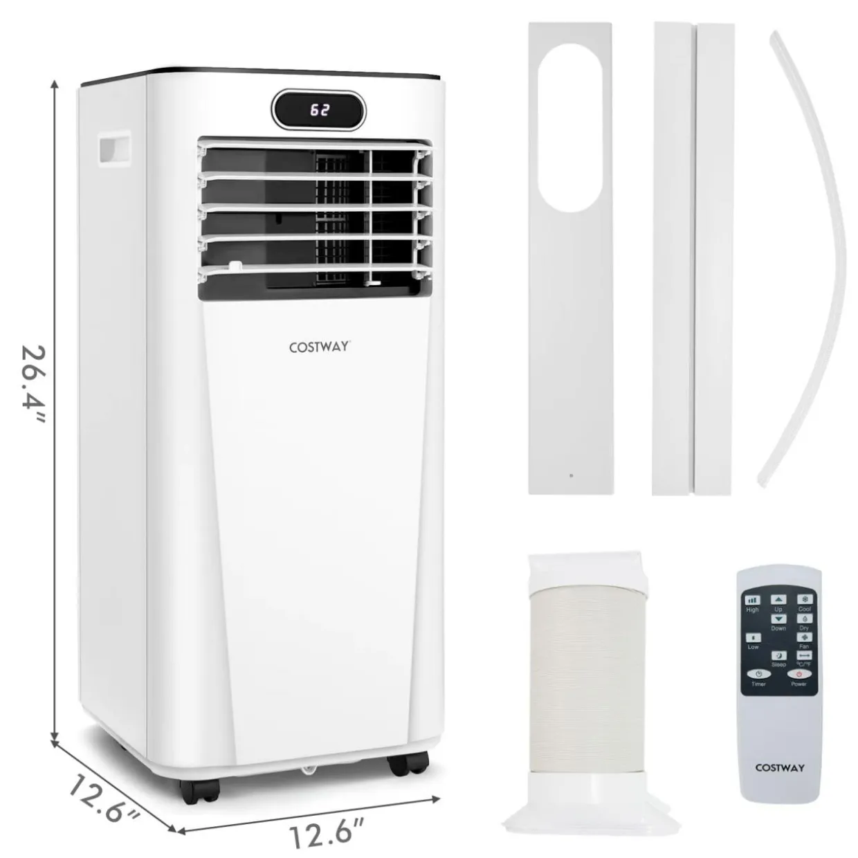 Tangkula 10000BTU Portable Air Conditioner, with Drying, Fan, Sleep Mode, 2 Speeds