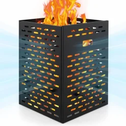 Tangkula Burn Barrel for Outside for Burning Trash