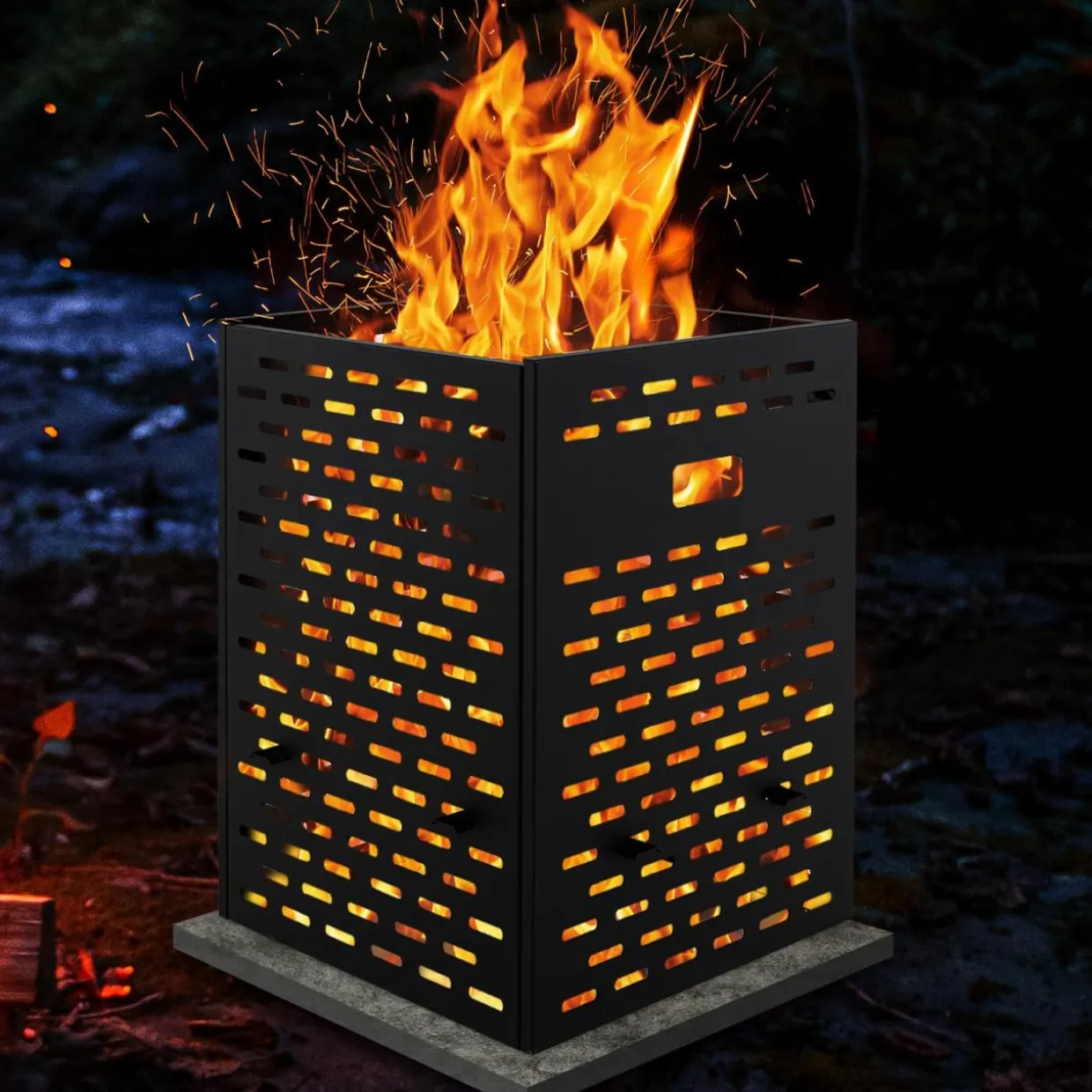 Tangkula Burn Barrel for Outside for Burning Trash