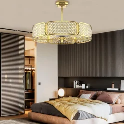 Tangkula Caged Ceiling Fan with Light