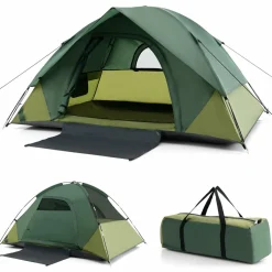 TANGKULA Camping Tent for 2 People, Portable Lightweight Backpacking Tent