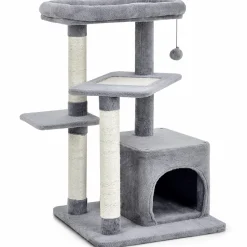 Tangkula Cat Tree for Indoor Cats, 33.5 inch Multi-Level Cat Tower W/Scratching Posts