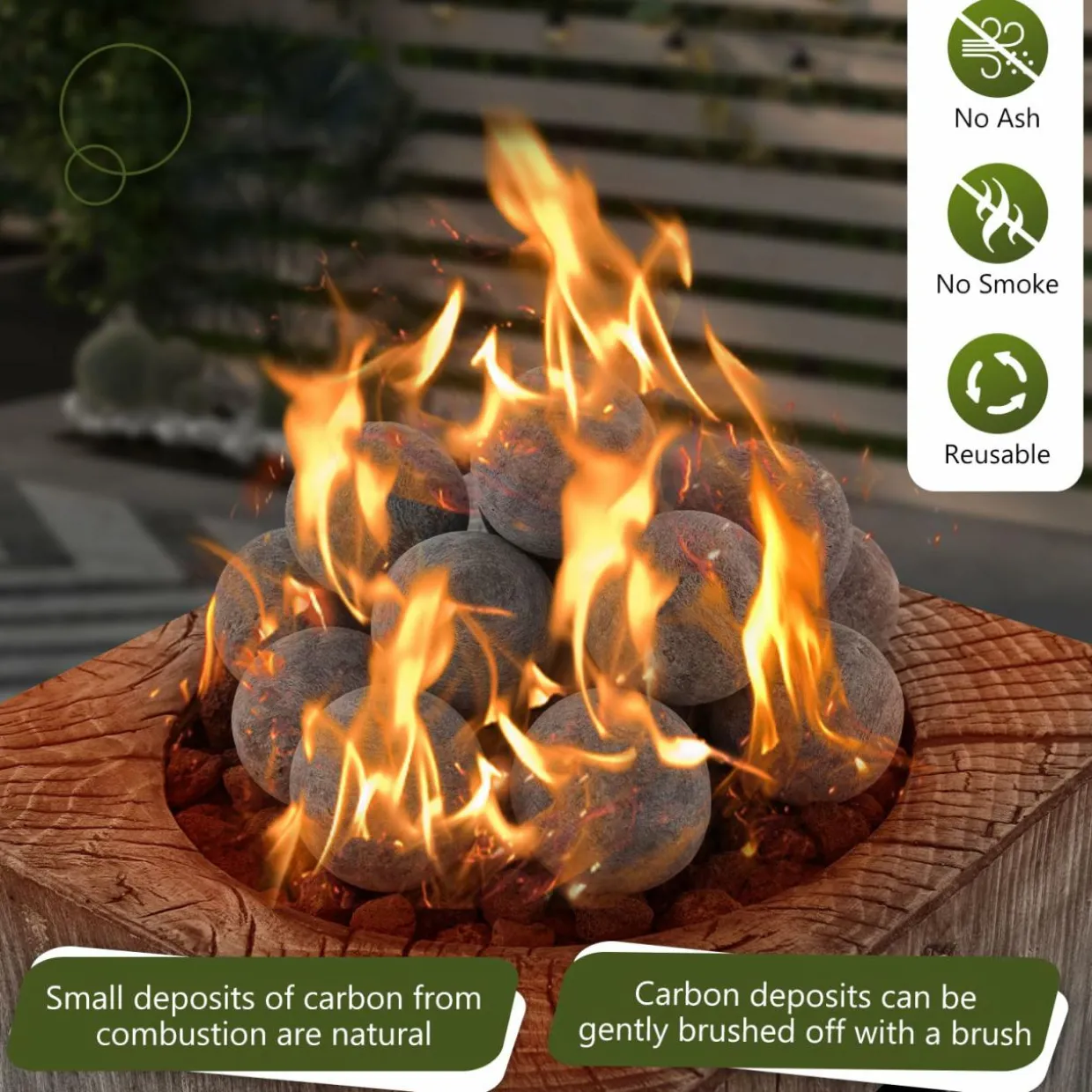 Tangkula Ceramic Fiber Fire Balls Set of 15