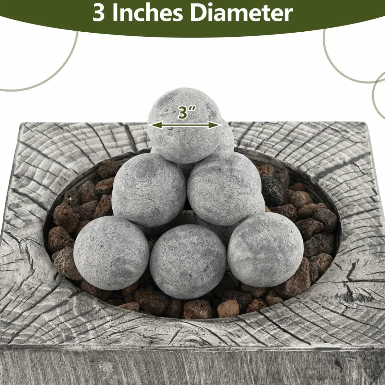 Tangkula Ceramic Fiber Fire Balls Set of 15