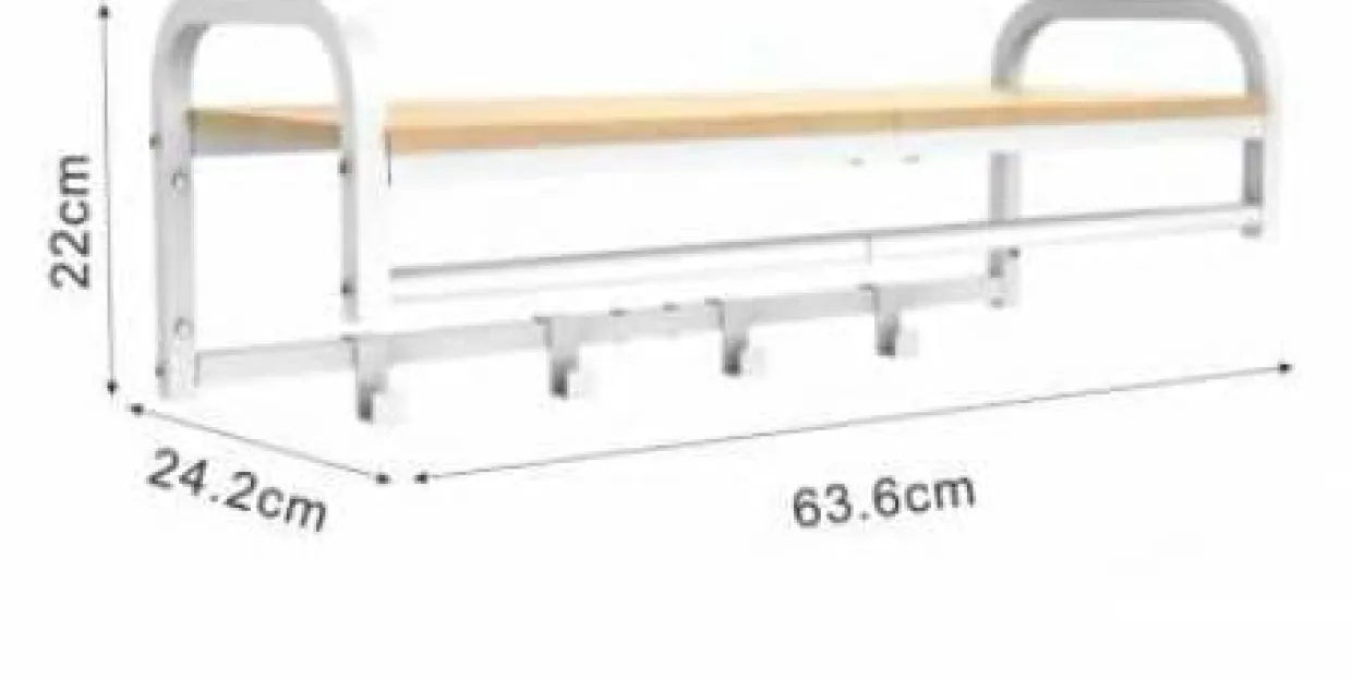 Tangkula Coat Rack Wall Mount with Shelf, Entryway Coat Hanger with 4 Hooks