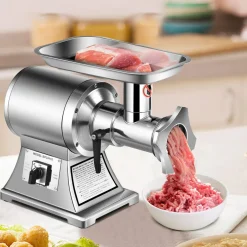 Tangkula Commercial Meat Grinder, 1.5 HP, 1100W, 550LB/h Stainless Steel Electric Sausage Stuffer