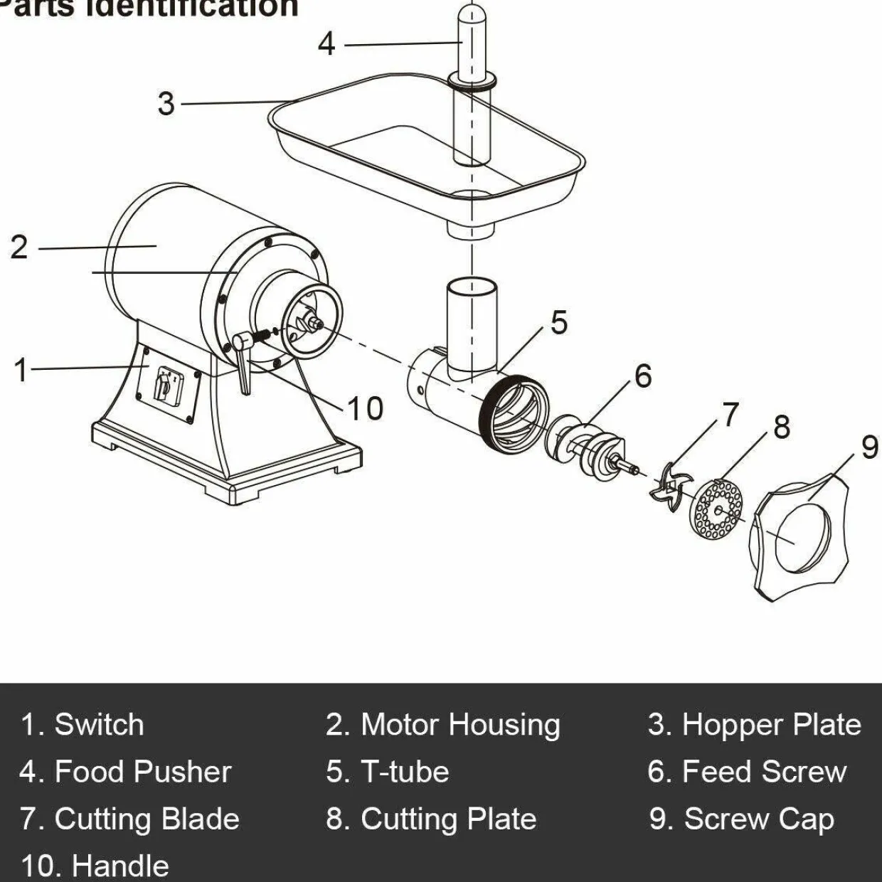 Tangkula Commercial Meat Grinder, 1.5 HP, 1100W, 550LB/h Stainless Steel Electric Sausage Stuffer