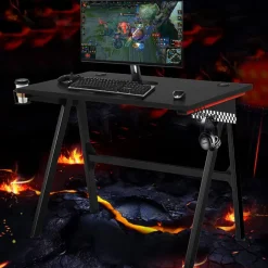 Tangkula Computer Desk Gaming Desk, E Sports Gamer Table
