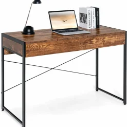 Tangkula Computer Desk with 2 Drawers