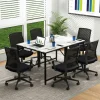 Tangkula Conference Table Set of 1/2/4/6, Modern Boardroom Desk with Storage Bag, Headphone Hook