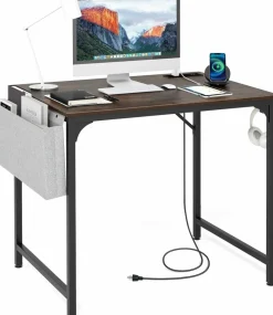 Tangkula Conference Table Set of 1/2/4/6, Modern Boardroom Desk with Storage Bag, Headphone Hook